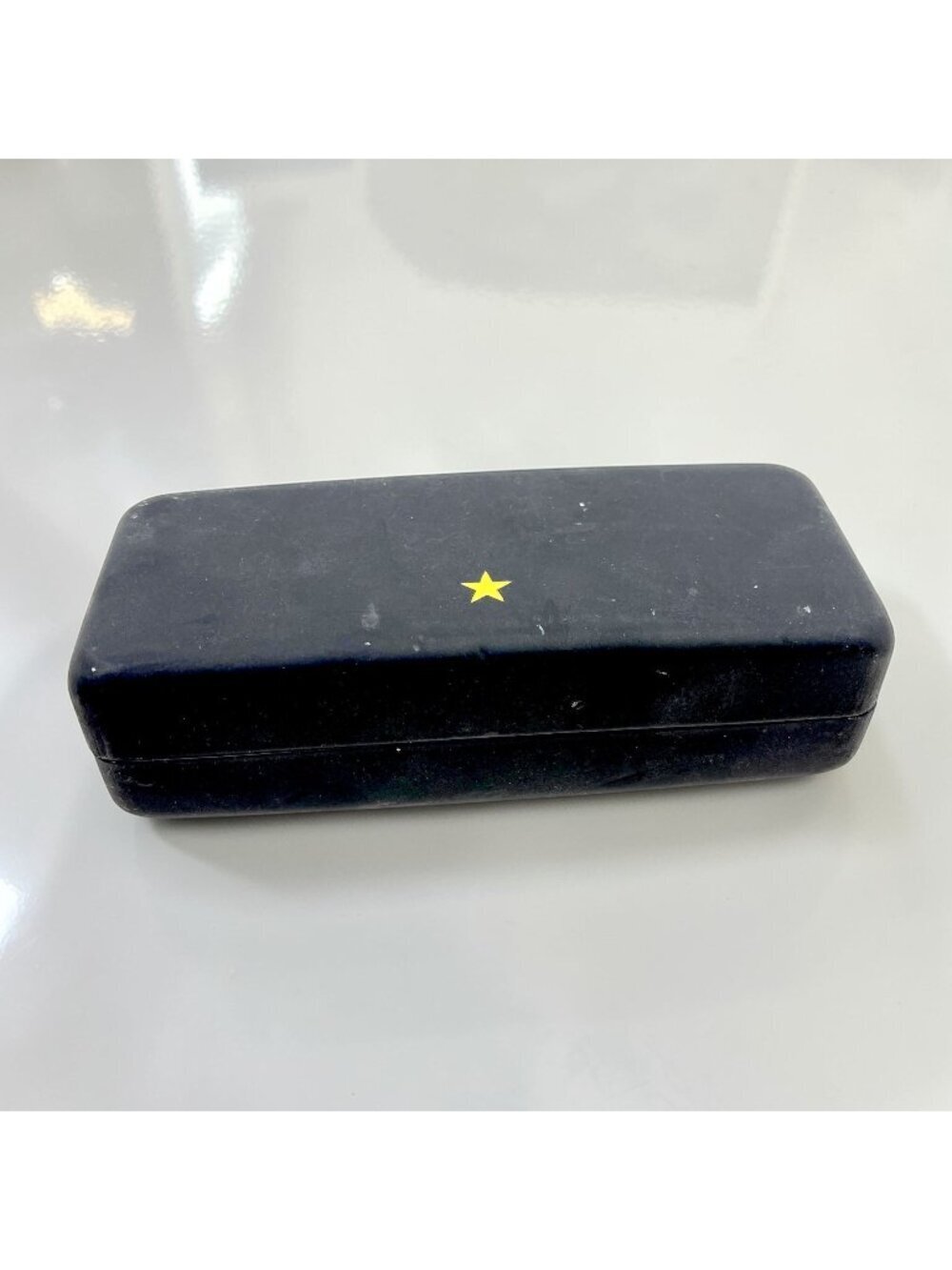 Elton John Black Hard Shell Glasses Case With Gold Star & Logo 6" X 2.5" X 1.5"